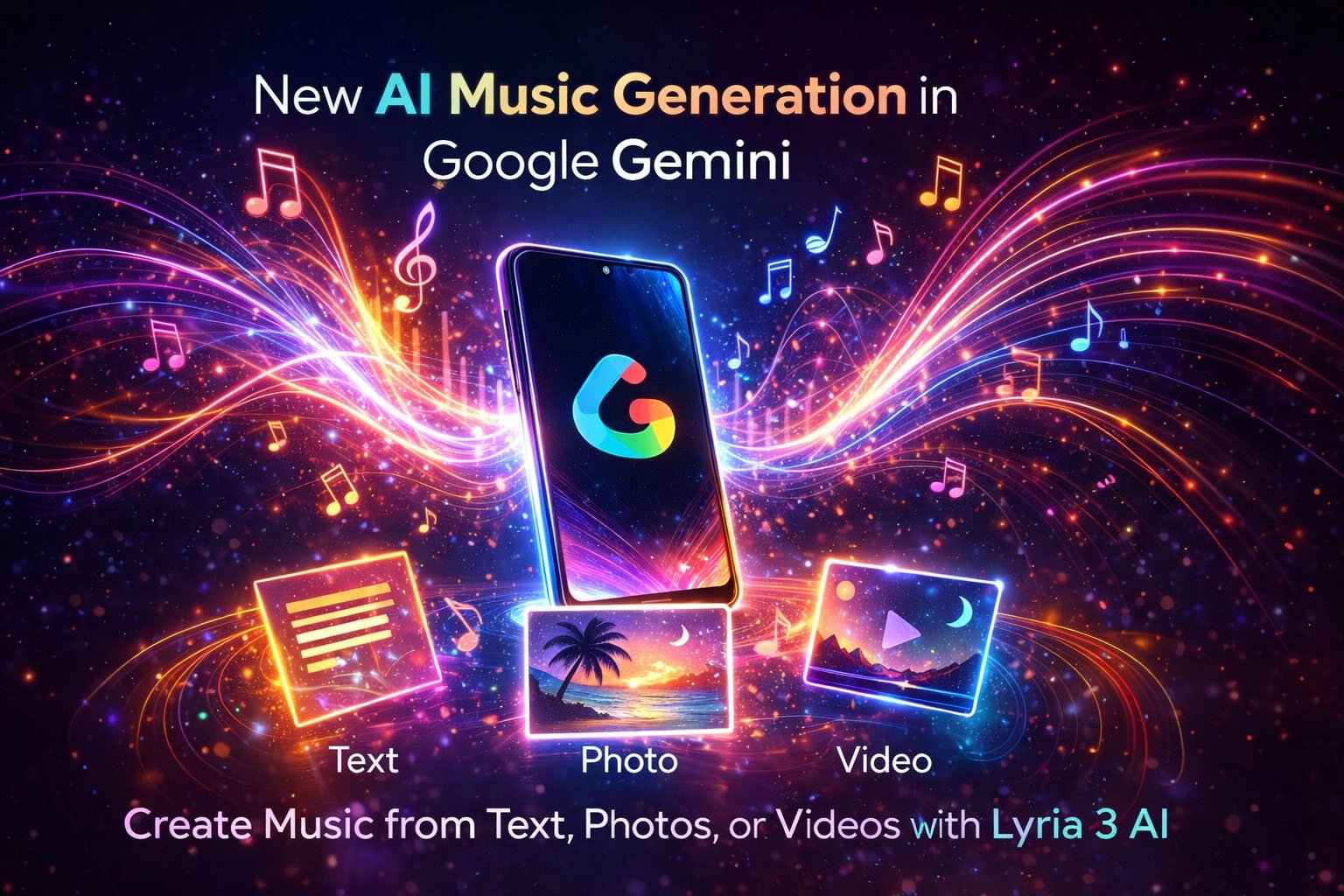 Google Gemini Launches Lyria 3 AI Music Generator
