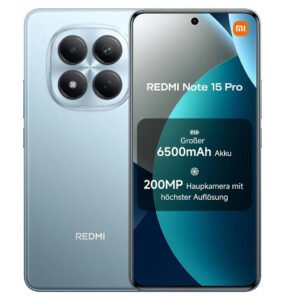 Xiaomi Redmi Note 15 Pro 5G back design with quad camera and AMOLED display front view