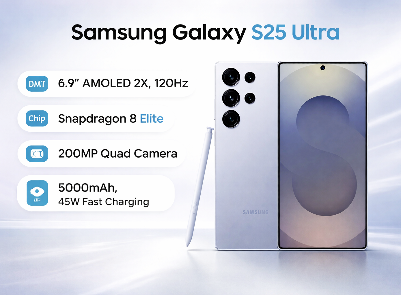 Samsung Galaxy S25 Ultra official design with S Pen