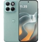 Motorola Edge 70 Fusion Plus in Blue Surf color showing front and back quad-curved display