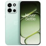 Official OnePlus Nord 6 in Fresh Mint color showing the back camera design and front display.