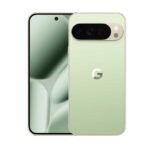 Google Pixel 10 Pro XL Hazel color back view design with Tensor G5 chip camera bar