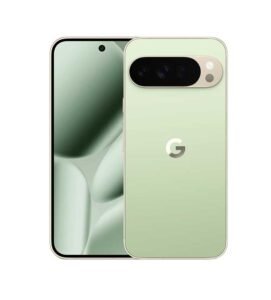 Google Pixel 10 Pro XL Hazel color back view design with Tensor G5 chip camera bar