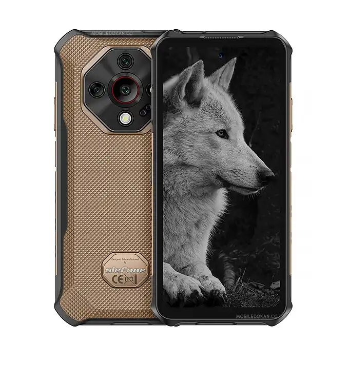 Ulefone Armor X16 Pro rugged 5G smartphone in Sand Dune color showing durable design and 120Hz display.