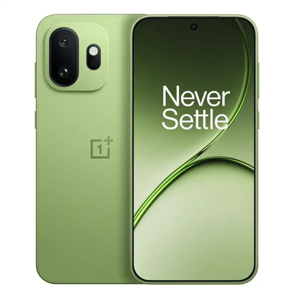 OnePlus 15T Green Official Design – 7500mAh Battery Flagship Phone Back and Front View