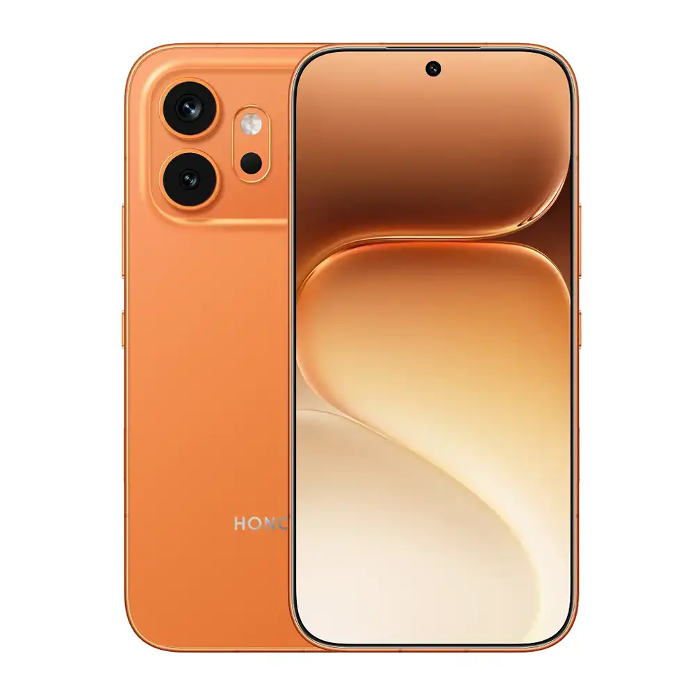 Honor 600 Orange official color design with dual camera setup back view