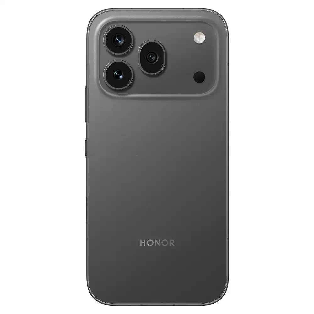 Honor 600 Pro Black back side design with 200MP triple camera setup