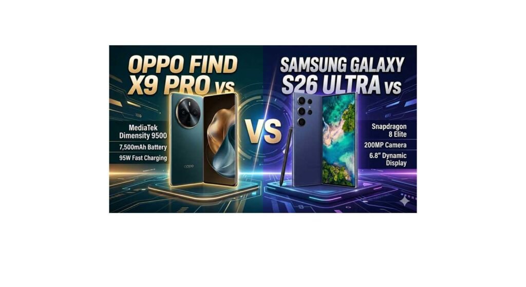 Oppo Find X9 Pro vs Samsung Galaxy S26 Ultra Comparison