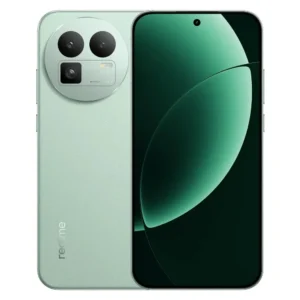 Realme GT 8 Green official color variant showcasing the recycled leather finish and rear camera module