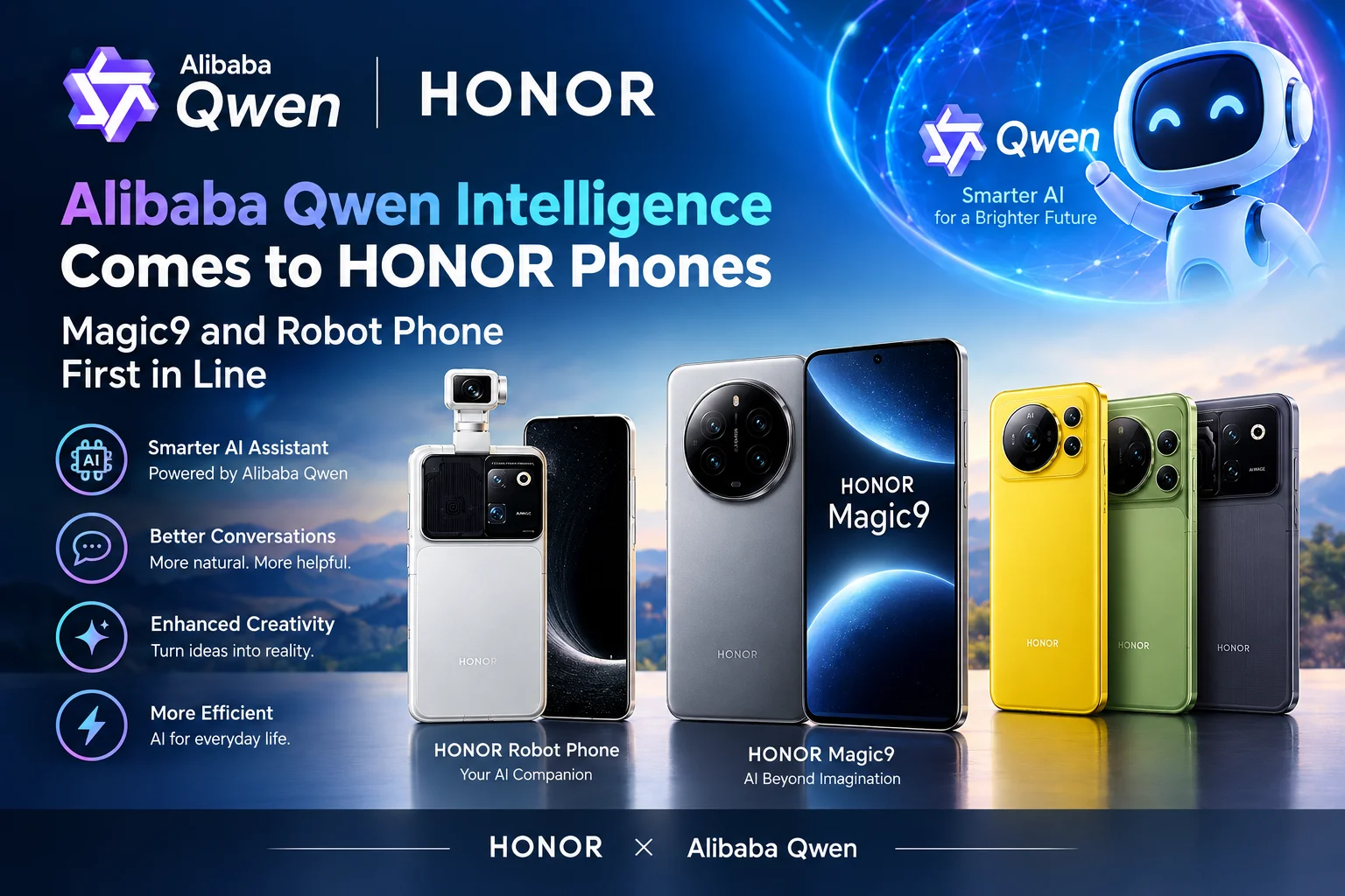 Alibaba Qwen Intelligence Comes to HONOR Phones: Magic9 and Robot Phone First in Line