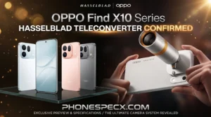OPPO Find X10 Series with Hasselblad Teleconverter lens attachment and color variants - Phonespecx