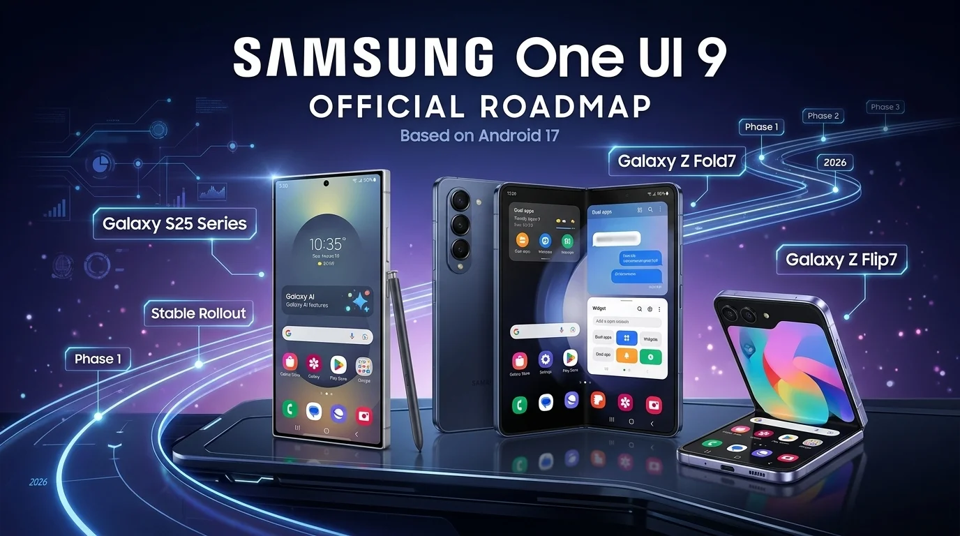 Samsung One UI 9 official roadmap timeline for Galaxy S25 Galaxy Z Fold 7 and Galaxy Z Flip 7