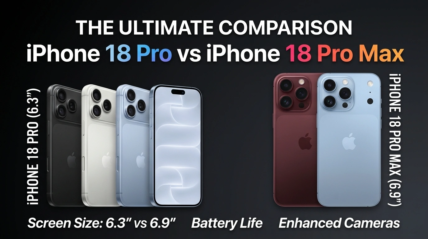 iPhone 18 Pro vs iPhone 18 Pro Max