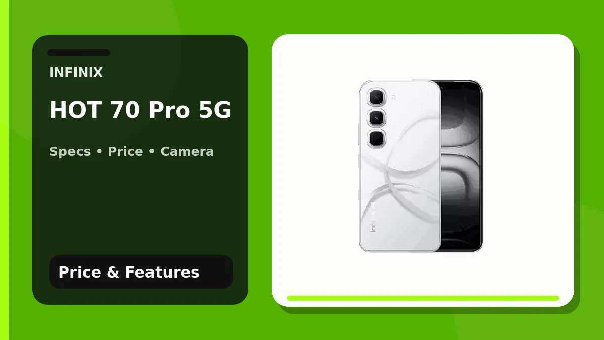 Infinix HOT 70 Pro 5G official handset with Full Specs editorial title