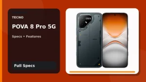 TECNO POVA 8 Pro 5G official Graphite Black handset with Full Specs editorial title