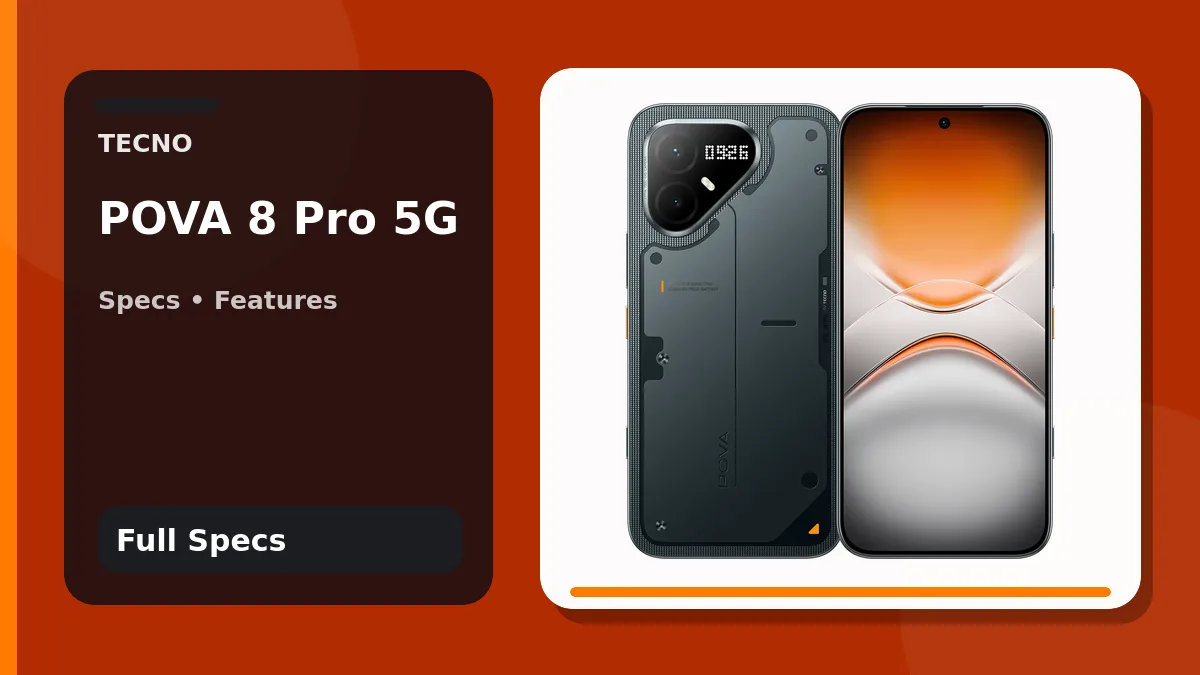 TECNO POVA 8 Pro 5G official Graphite Black handset with Full Specs editorial title