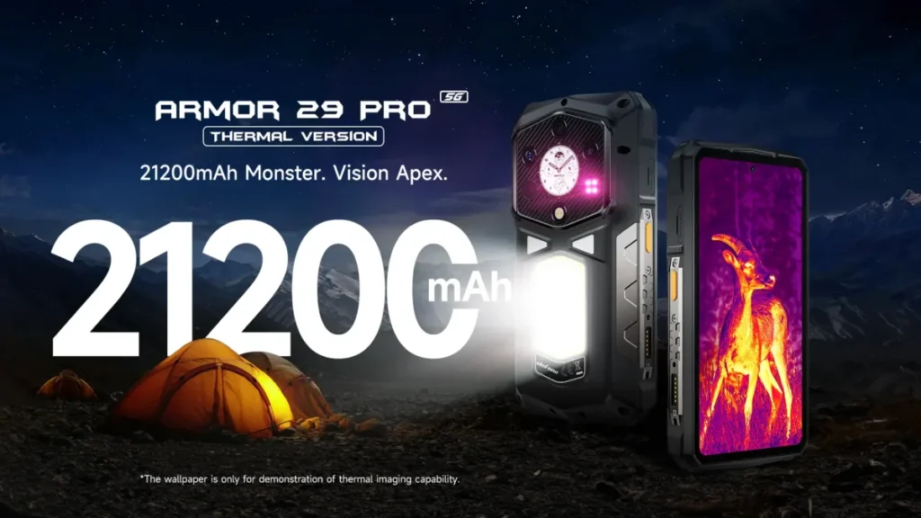 Ulefone Armor 29 Pro Thermal rugged phone with integrated thermal camera
