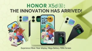 HONOR X5d s featuring a 2.01-inch touch rear display for one-tap selfies, a 50MP AI camera, and a 6000mAh battery.